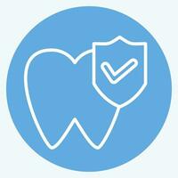 Icon Dental Insurance. related to Finance symbol. blue eyes style. simple design editable. simple illustration vector