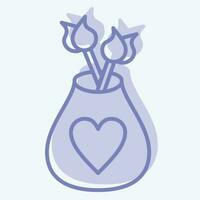 Icon Vase. related to Home Decoration symbol. two tone style. simple design editable. simple illustration vector