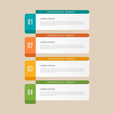 Flat infographic template design. - Vector.