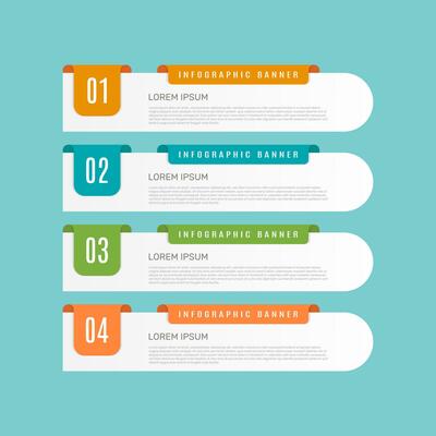 Flat infographic template design. - Vector.