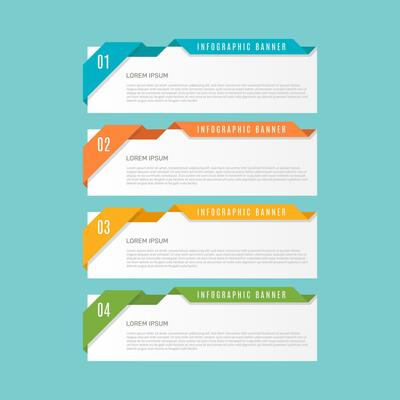 Flat infographic template design. - Vector.