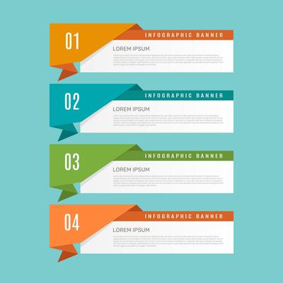 Flat infographic template design. - Vector.