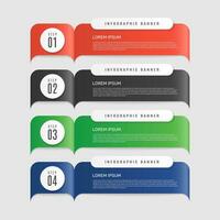 Gradient realistic colorful step infographics. - Vector. vector