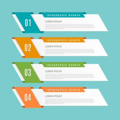 Flat infographic template design. - Vector.