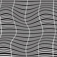 modern abstract simple seamlees black color horizontal halfline wavy distort pattern vector