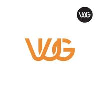 letra vug monograma logo diseño vector