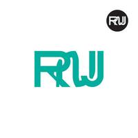 Letter RNJ Monogram Logo Design vector