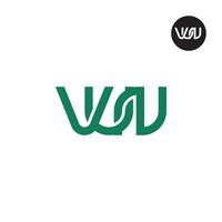 letra vu monograma logo diseño vector
