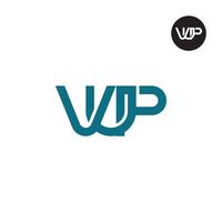 letra vup monograma logo diseño vector