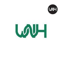 Letter WNH Monogram Logo Design vector