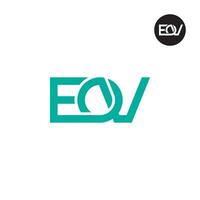 letra eov monograma logo diseño vector