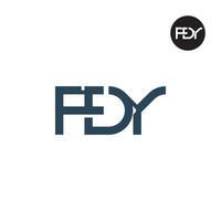 letra fdy monograma logo diseño vector