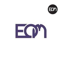 Letter EOM Monogram Logo Design vector
