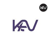 letra kav monograma logo diseño vector