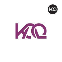 Letter KAQ Monogram Logo Design vector