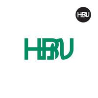 letra hbn monograma logo diseño vector