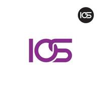 Letter IOS Monogram Logo Design vector