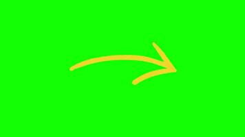 animato freccia su verde schermo video