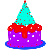 coloré anniversaire gâteau png