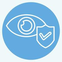 Icon Eye Insurance. related to Finance symbol. blue eyes style. simple design editable. simple illustration vector