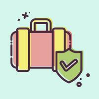 Icon Travel Insurance. related to Finance symbol. MBE style. simple design editable. simple illustration vector