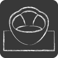 Icon Bean Bag. related to Home Decoration symbol. chalk Style. simple design editable. simple illustration vector