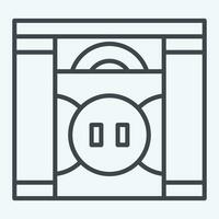 Icon Door. related to Home Decoration symbol. line style. simple design editable. simple illustration vector