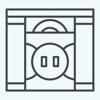 Icon Door. related to Home Decoration symbol. line style. simple design editable. simple illustration vector