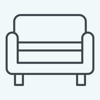 Icon Bench. related to Home Decoration symbol. line style. simple design editable. simple illustration vector