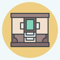 Icon Wardrobe. related to Home Decoration symbol. color mate style. simple design editable. simple illustration vector