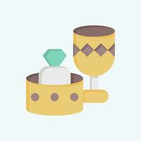 Icon Glassware. related to Home Decoration symbol. flat style. simple design editable. simple illustration vector