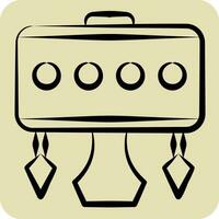 Icon Lamp. related to Home Decoration symbol. hand drawn style. simple design editable. simple illustration vector