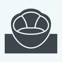 Icon Bean Bag. related to Home Decoration symbol. glyph style. simple design editable. simple illustration vector