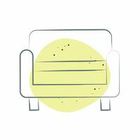 Icon Bench. related to Home Decoration symbol. Color Spot Style. simple design editable. simple illustration vector