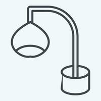 Icon Floor Lamp. related to Home Decoration symbol. line style. simple design editable. simple illustration vector