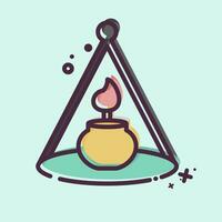 Icon Candle. related to Home Decoration symbol. MBE style. simple design editable. simple illustration vector