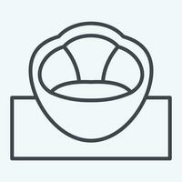Icon Bean Bag. related to Home Decoration symbol. line style. simple design editable. simple illustration vector