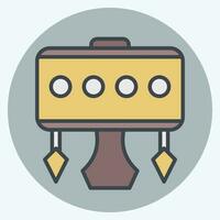 Icon Lamp. related to Home Decoration symbol. color mate style. simple design editable. simple illustration vector