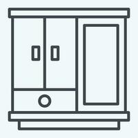 Icon Cupboard. related to Home Decoration symbol. line style. simple design editable. simple illustration vector