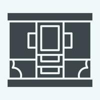 Icon Wardrobe. related to Home Decoration symbol. glyph style. simple design editable. simple illustration vector