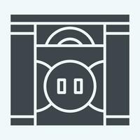 Icon Door. related to Home Decoration symbol. glyph style. simple design editable. simple illustration vector