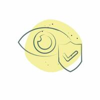 Icon Eye Insurance. related to Finance symbol. Color Spot Style. simple design editable. simple illustration vector