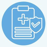 Icon Medical Insurance. related to Finance symbol. blue eyes style. simple design editable. simple illustration vector