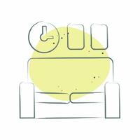 Icon Sofa. related to Home Decoration symbol. Color Spot Style. simple design editable. simple illustration vector