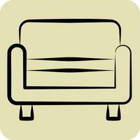 Icon Bench. related to Home Decoration symbol. hand drawn style. simple design editable. simple illustration vector