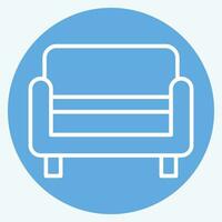 Icon Bench. related to Home Decoration symbol. blue eyes style. simple design editable. simple illustration vector
