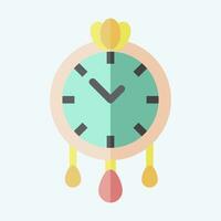 Icon Wall Clock. related to Home Decoration symbol. flat style. simple design editable. simple illustration vector