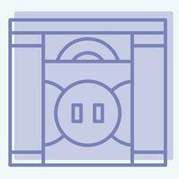 Icon Door. related to Home Decoration symbol. two tone style. simple design editable. simple illustration vector