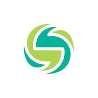 Unified and synergistic letter S logo vector