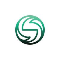 Elegant and synergistic letter S logo vector